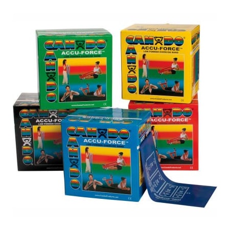 Fabrication Enterprises CanDo AccuForce Exercise Band, 50 Yard Roll, 5 Color Set 1471472